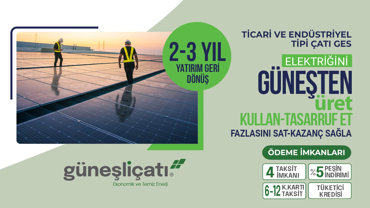 Ticari ve Endüstriyel Tip Çatı GES
